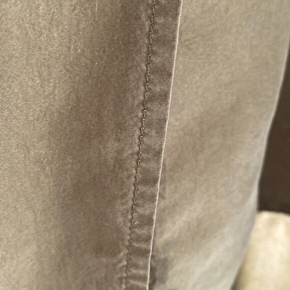 rag & born- Silk Light Weight Trench Wrap DressOlive Green Modern Ragged sz M - Picture 13 of 16